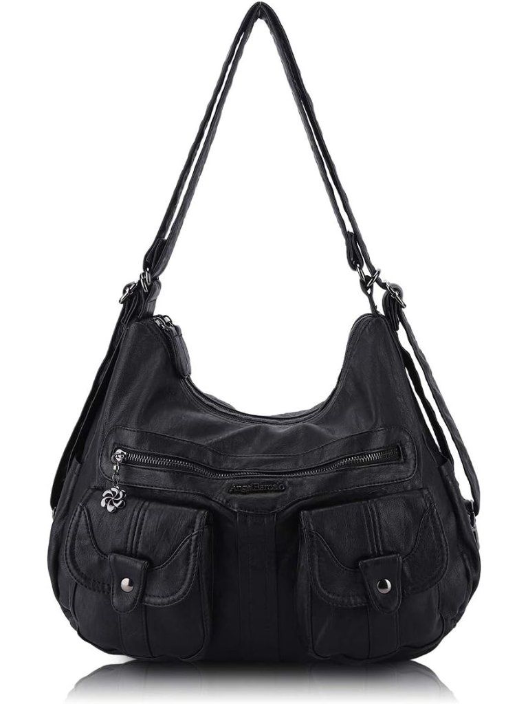 Women Multifunctional Soft Leather Handbag Purses Shoulder Hobo Backpack Crossbo
